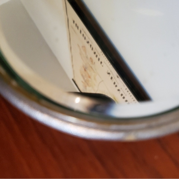 Beautiful silver embossed mirror/antique hand mirror/raised dragon mirror - Picture 5 of 6